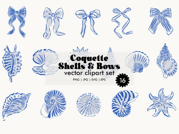 Coquette Shells and Bows Summer Set