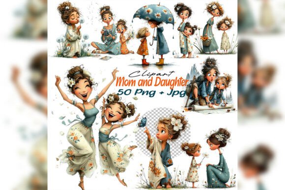 Mom and Daughter Clipart Mother’s Day