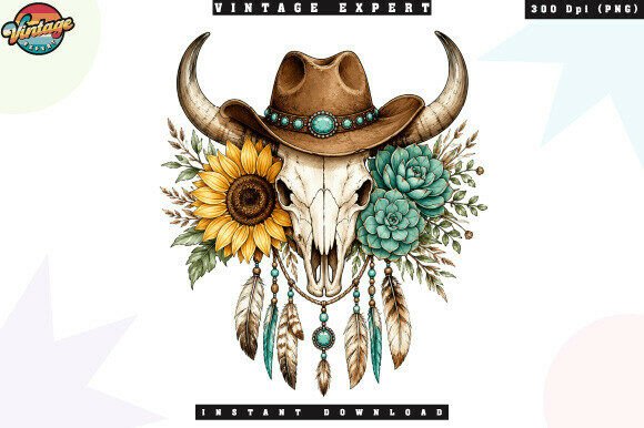Western Cow Skull Sunflower Boho PNG: A Practical Guide for Designers and Creators